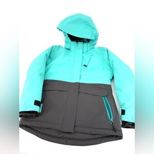 Boulder Gear Technical Apparel Teal Ski Bib Hooded Jacket Size Medium 12/14